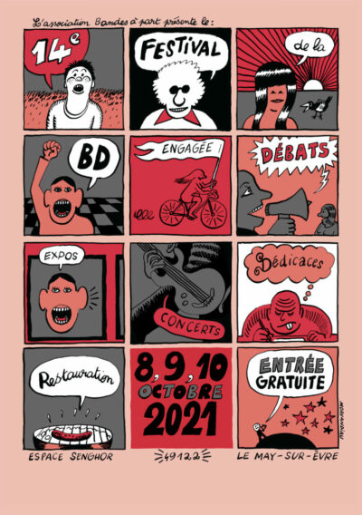 affiche créée par Morvandiau pour un festival de BD en 2021